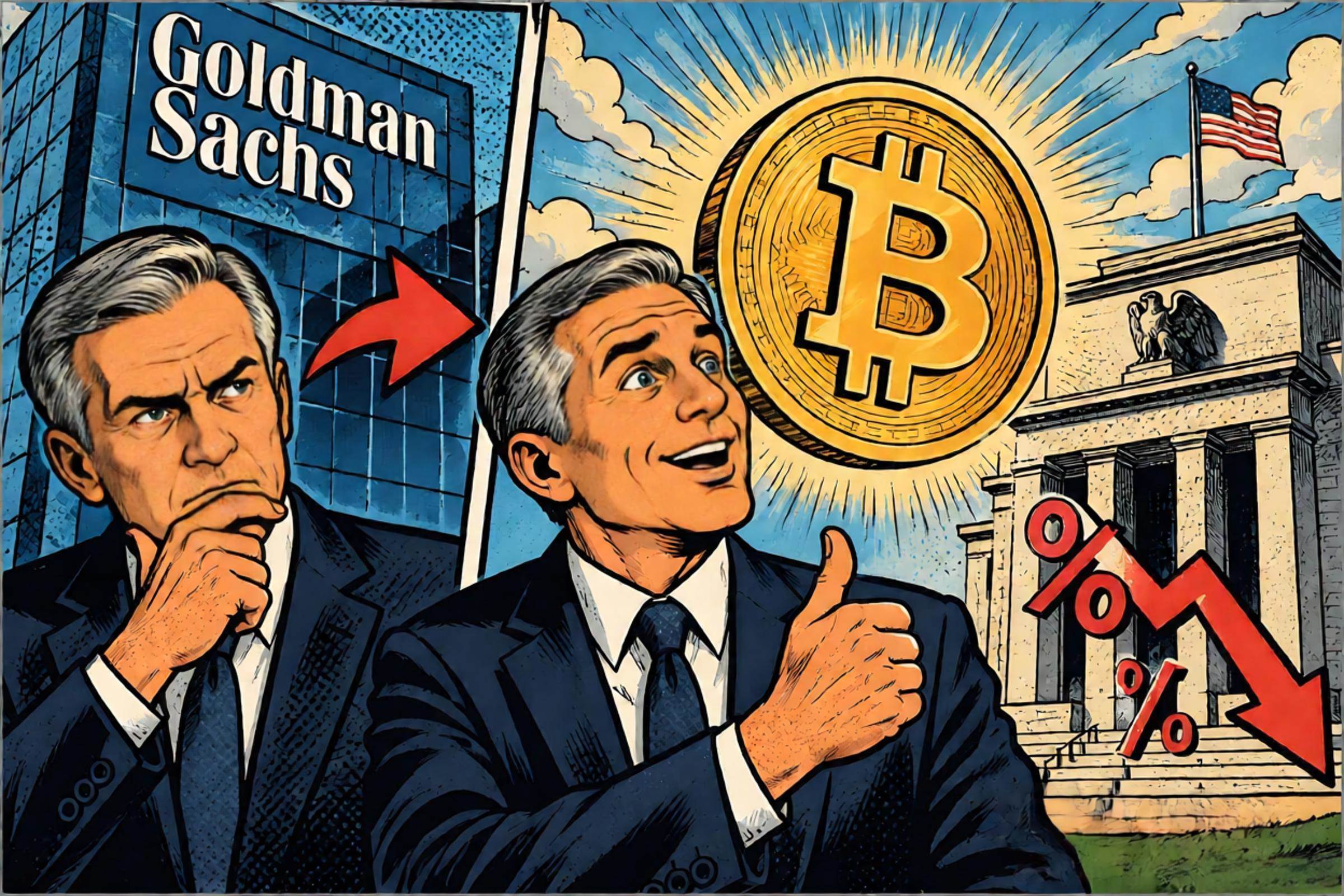 Bitcoin: Goldman Sachs changes its view on Fed interest rates
