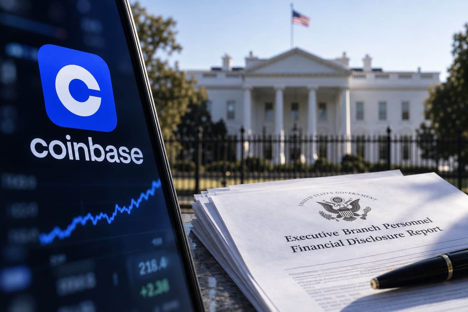 White House consultant financial disclosure reveals holding Coinbase stock