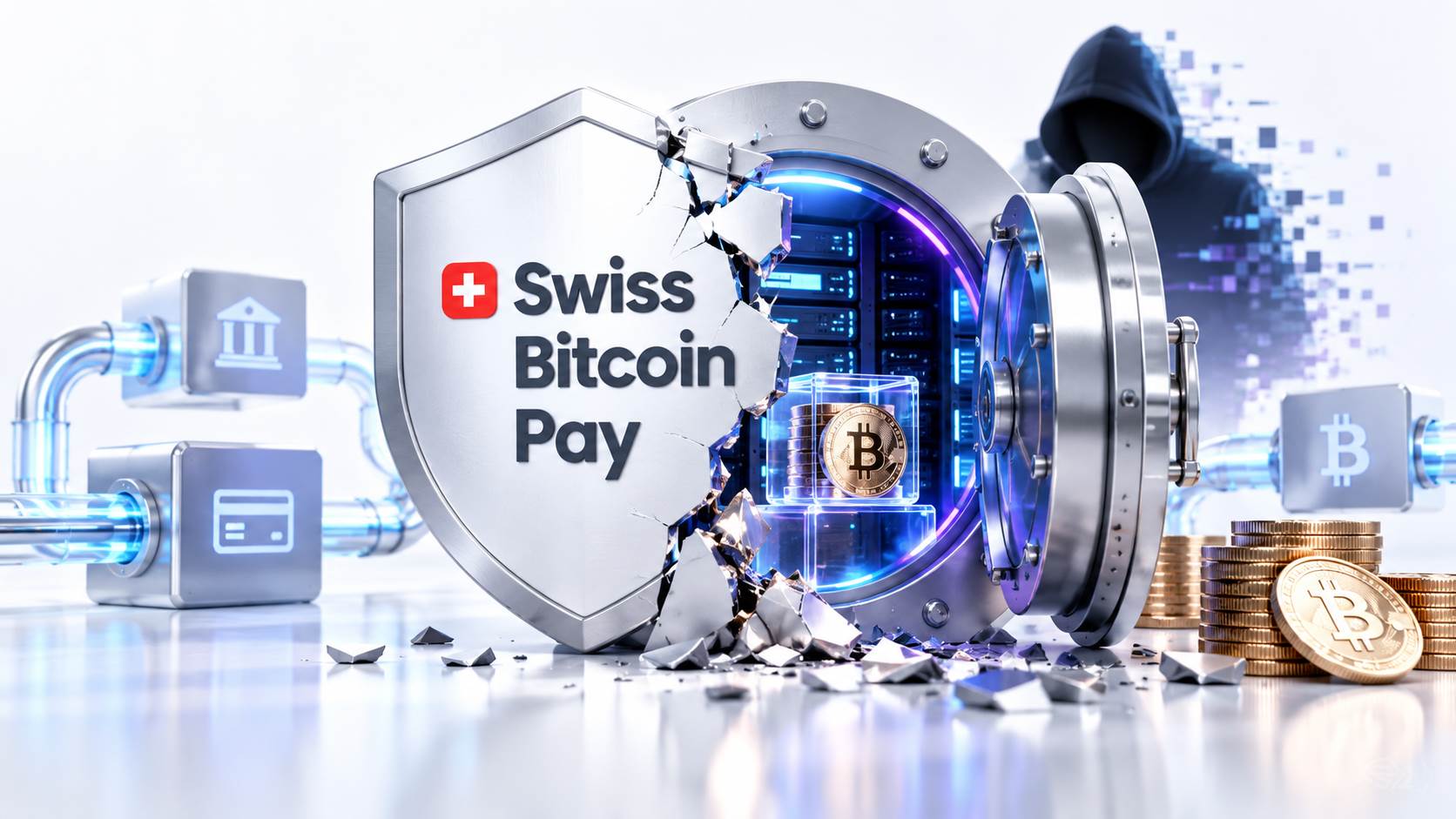 Switzerland's Bitcoin payment platform was compromised by a suspected internal system, forcing the