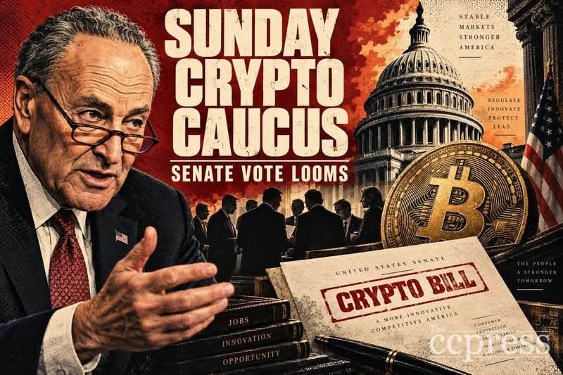 Schumer convened Sunday's cryptocurrency bill panel meeting before Senate vote