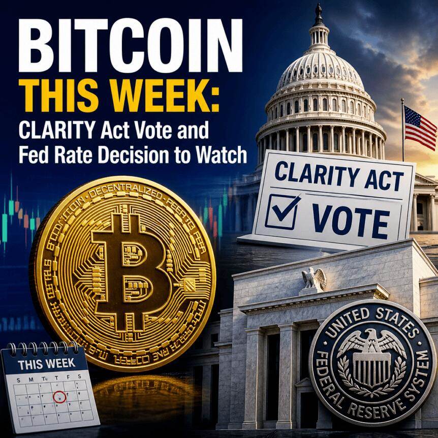 Bitcoin this week: Focus on the CLARITY vote and the Federal Reserve's interest rate decision