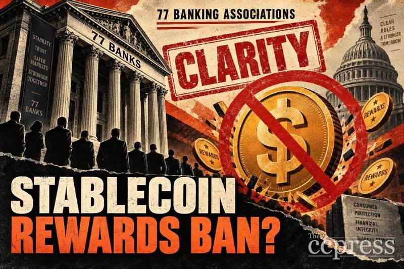 77 banking associations seek clear ban on stablecoin awards