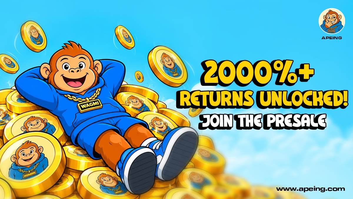 Missed Shiba Inu and Pepe coins? Phase 3 of apeing is now online, helping your portfolio become the