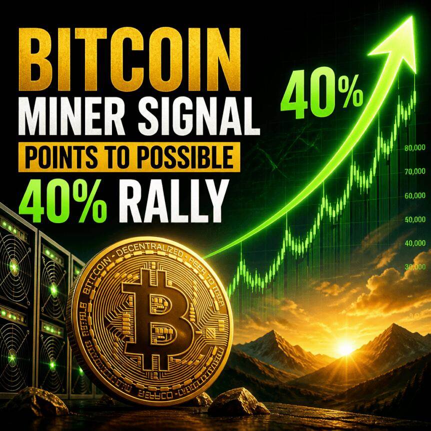 Bitcoin miners signal points to a possible 40% rise