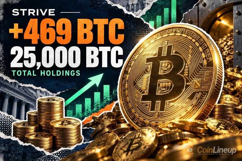 Strive purchased 469 bitcoins, holding a total of 25,000 BTC
