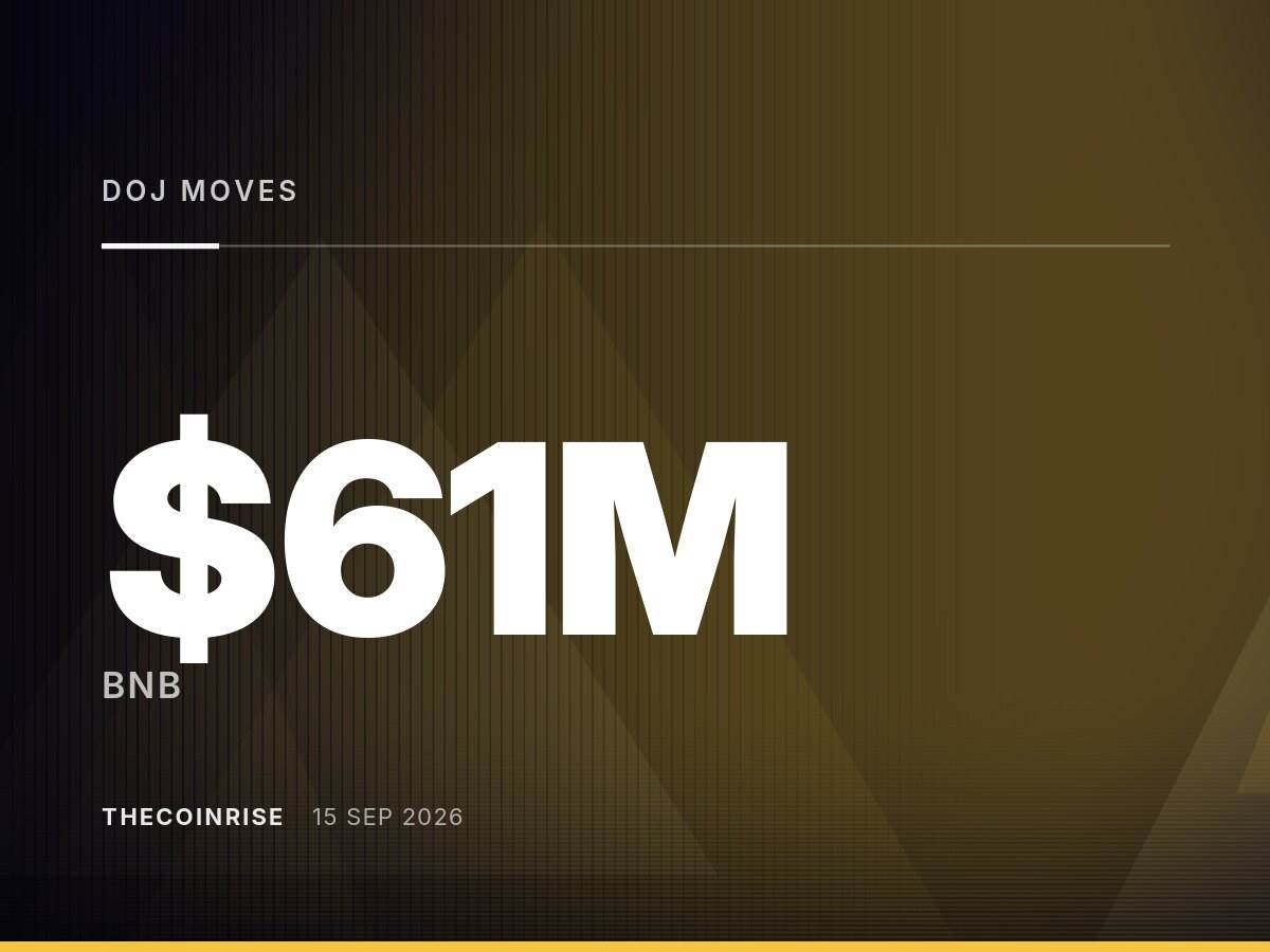 The U.S. Department of Justice plans to seize $61 million in Iranian oil proceeds related to Binance