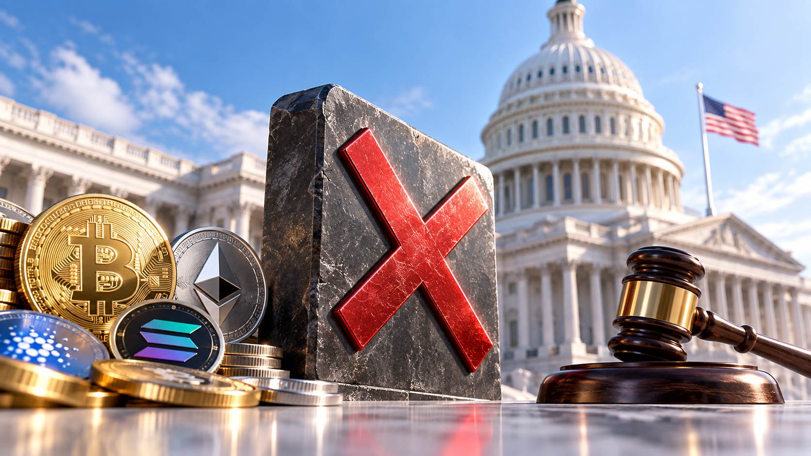 Senate voted 49 - 50 to block progress of CLARITY Act