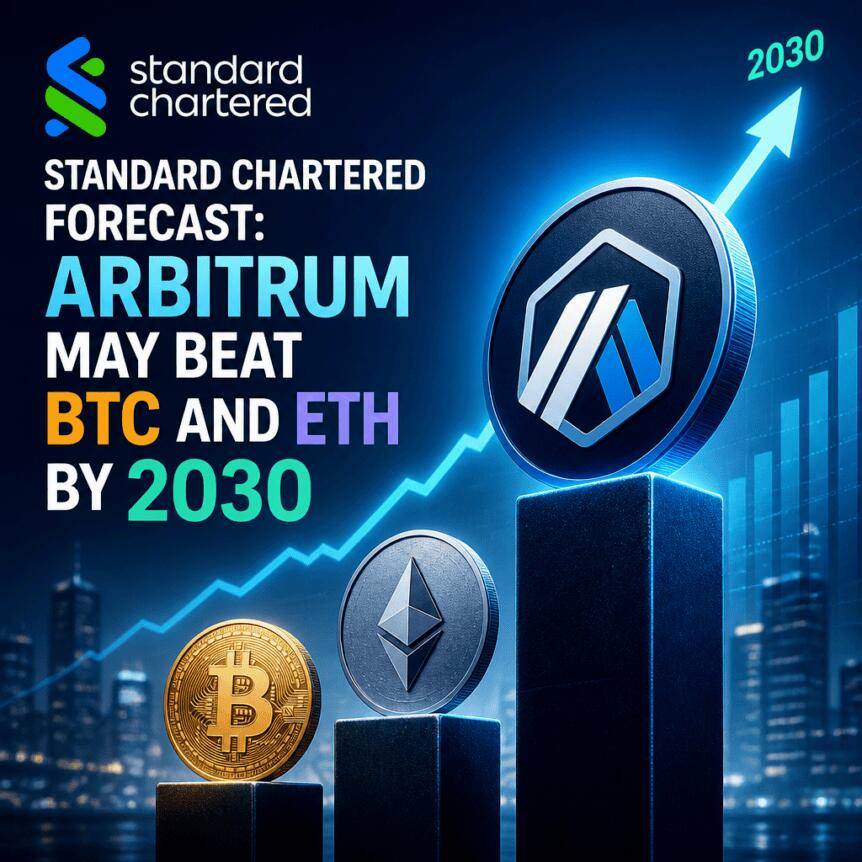 渣打银行预测：Arbitrum 或于2030年超越BTC和ETH