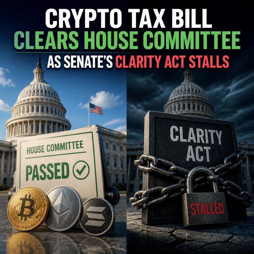 Crypto tax law bill passes House committee review, Senate Clarity Act stagnates