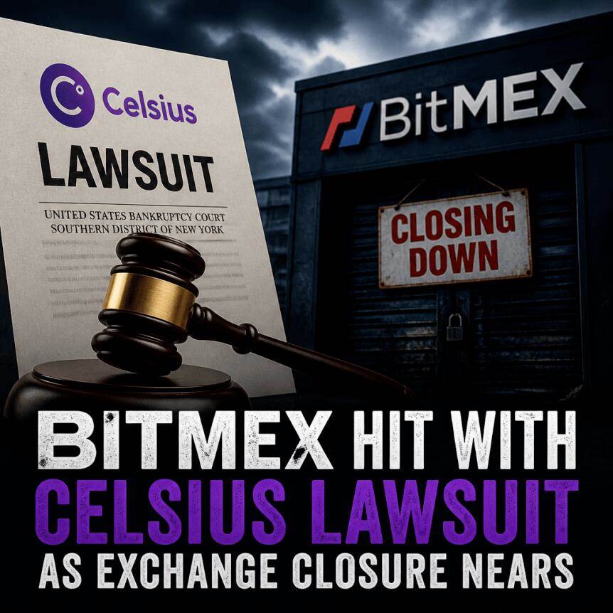 BitMEX因Celsius诉讼面临挑战，交易所关闭临近