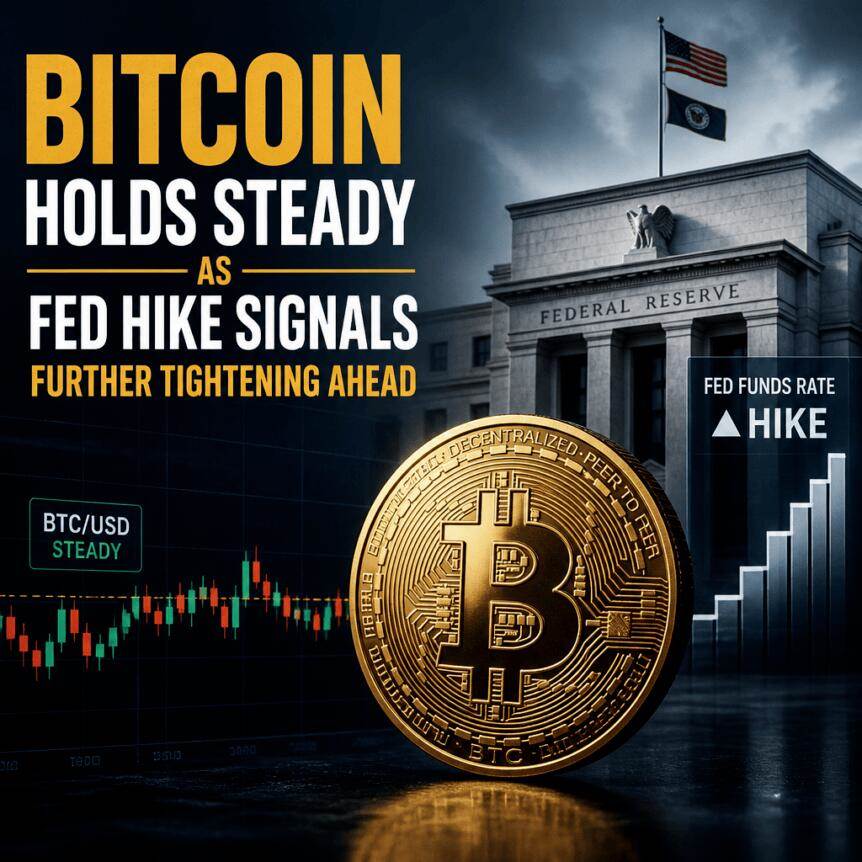 比特币持稳，美联储加息信号预示进一步收紧在即