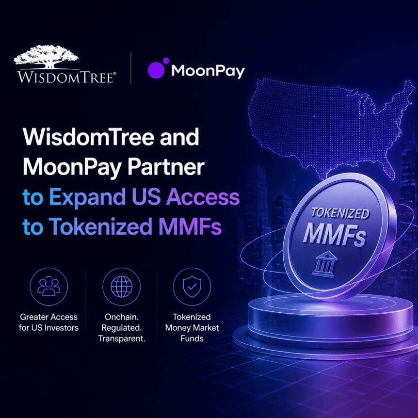 WisdomTree partners with MoonPay to expand U.S. market access to tokenized money market funds