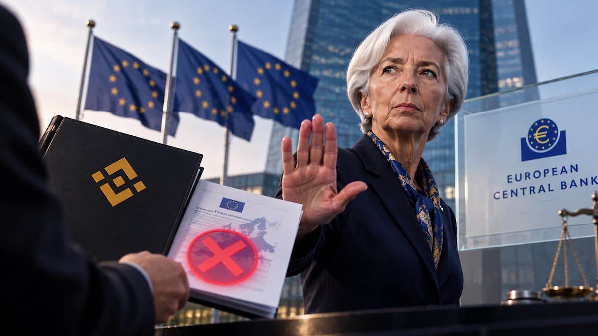 Report says European Central Bank President Lagarde blocked Binance's application for a license in