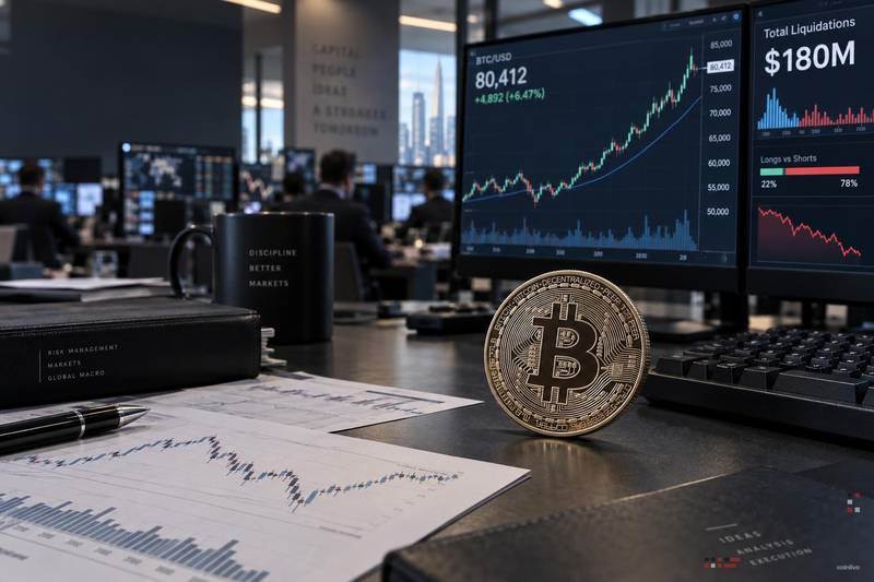 比特币突破8万美元，1.8亿美元加密空头遭清算
