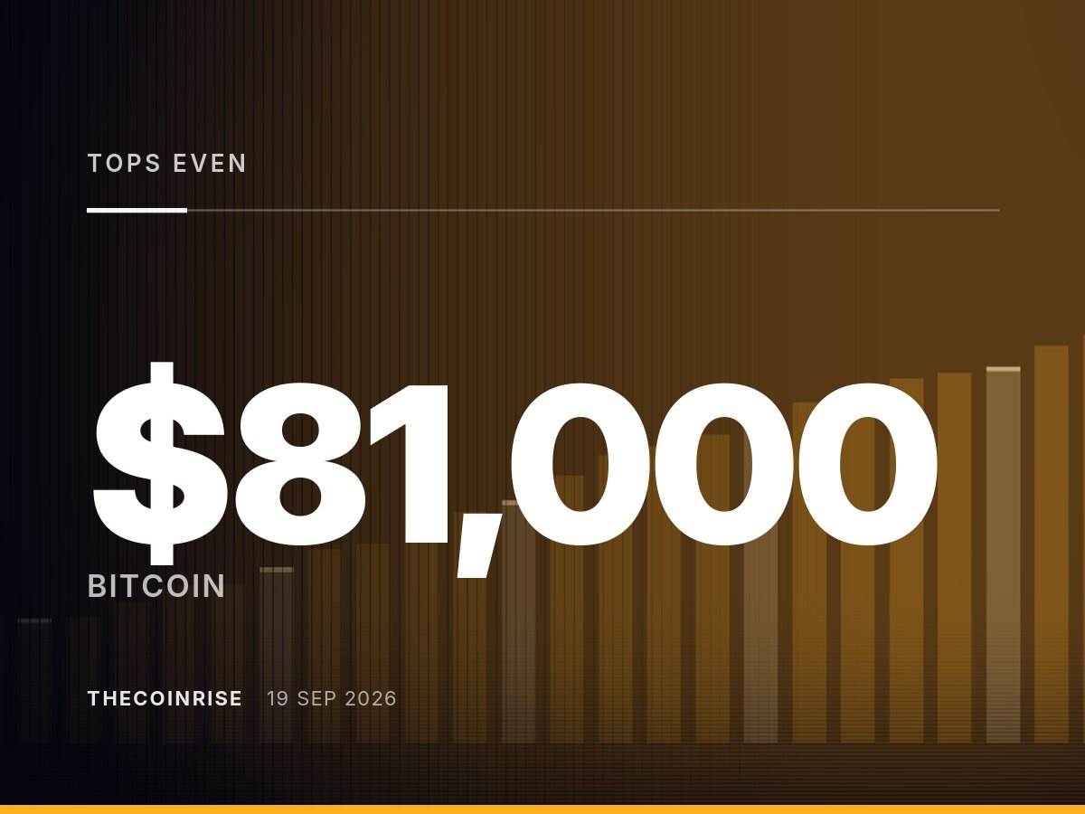 尽管CLARITY法案停滞不前且美联储加息，比特币仍突破81,000美元