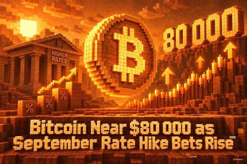 比特币逼近8万美元，九月加息预期升温