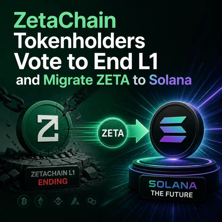 ZetaChain代币持有者投票终止L1并迁移ZETA至Solana