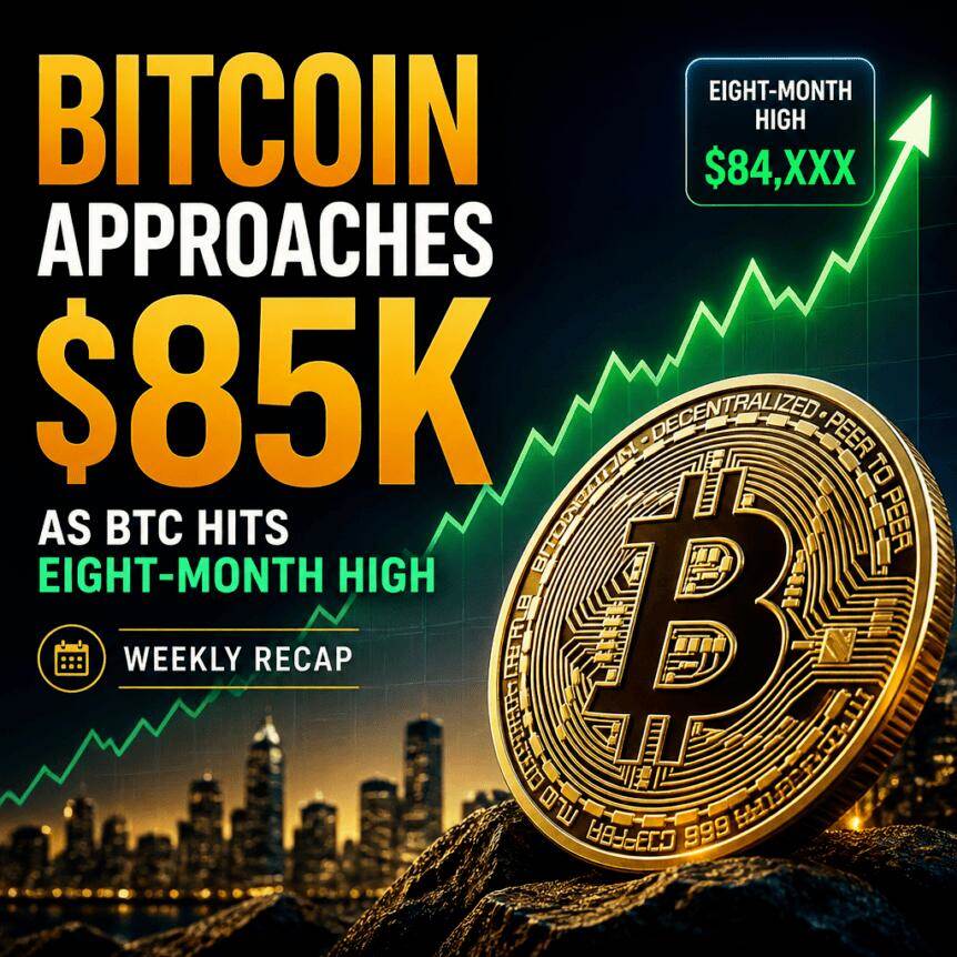 Bitcoin approaches $85,000, BTC hits eight-month high: This week's review