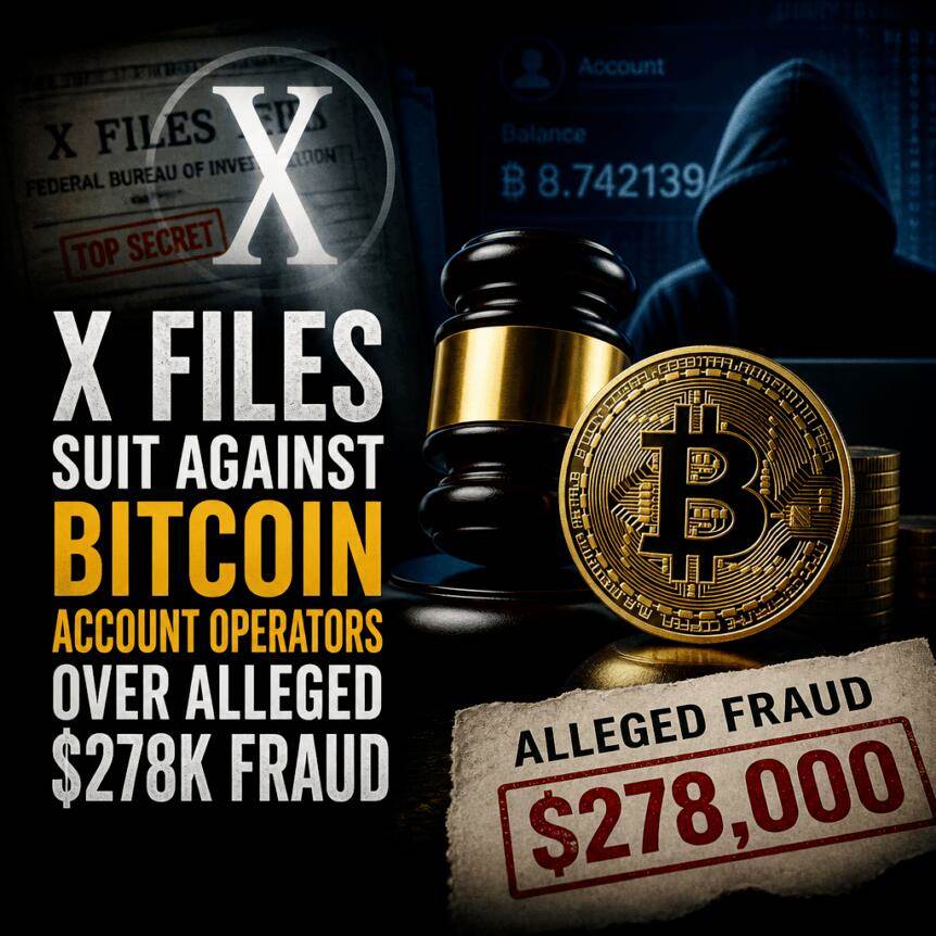 X档案：针对比特币账户运营商的诉讼，涉嫌27.8万美元欺诈
