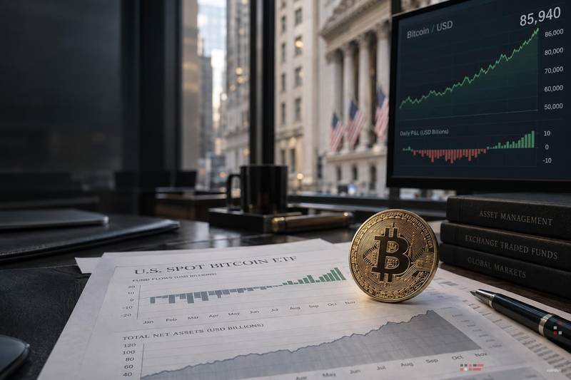 比特币逼近8.6万美元，抹去860亿美元美国现货ETF账面亏损