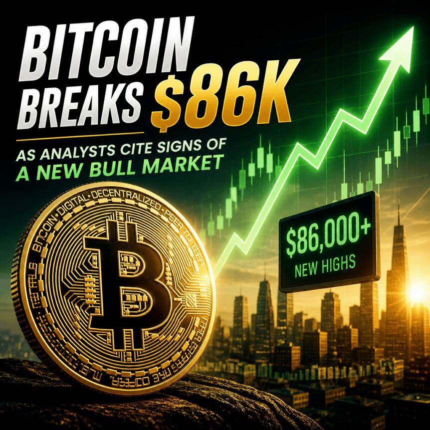 Bitcoin breaks through $86,000, analysts point to signs of a new bull market