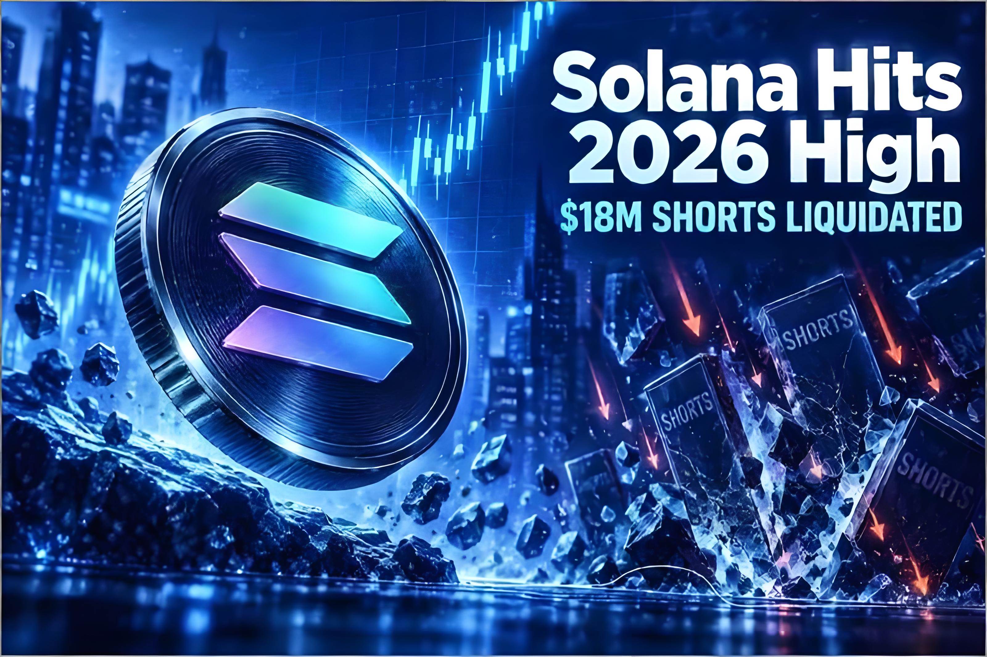 Solana hits a new high for 2026, with $18 million in short positions liquidated