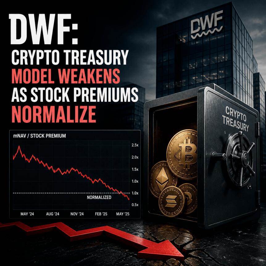 DWF：随着股票溢价回归常态，加密金库模式走弱