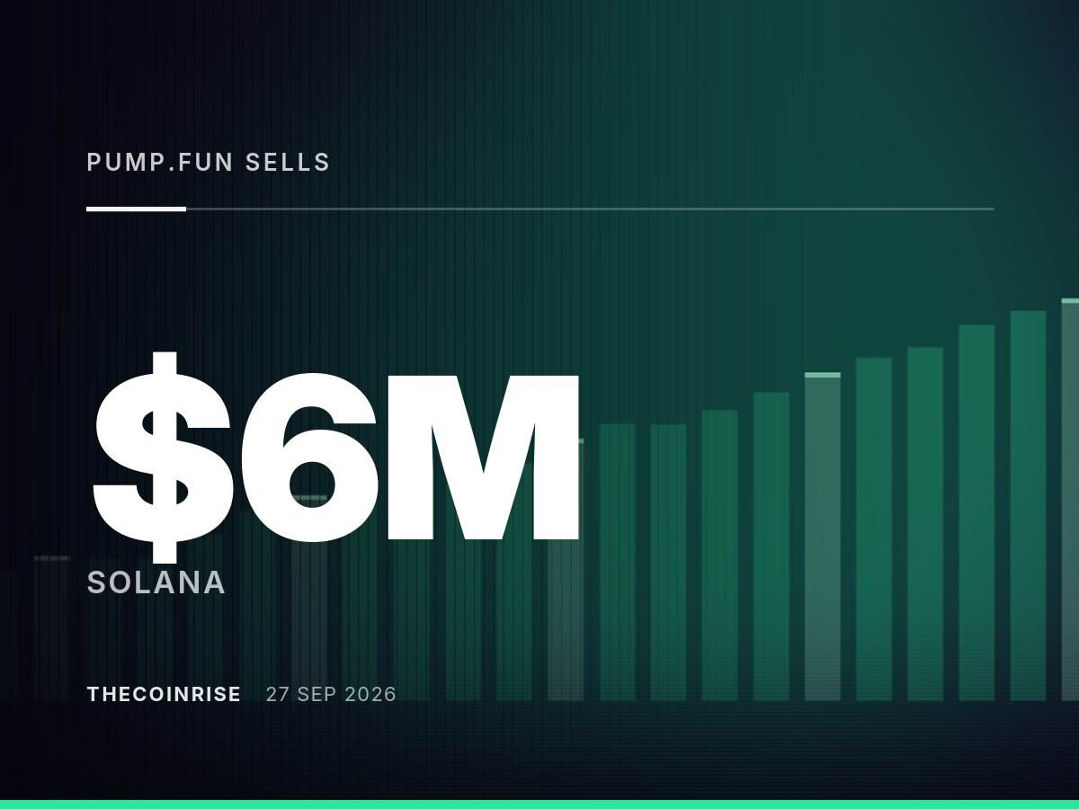 Pump.fun 以600万美元售出近48,000枚SOL，清算规模逼近8.5亿美元