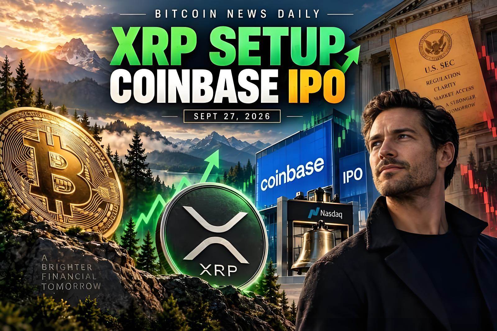 比特币每日新闻 – 2026年9月27日：XRP布局与Coinbase IPO