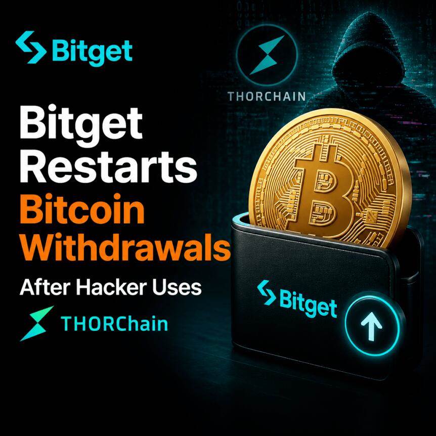 Bitget在黑客利用THORChain后重启比特币提现服务