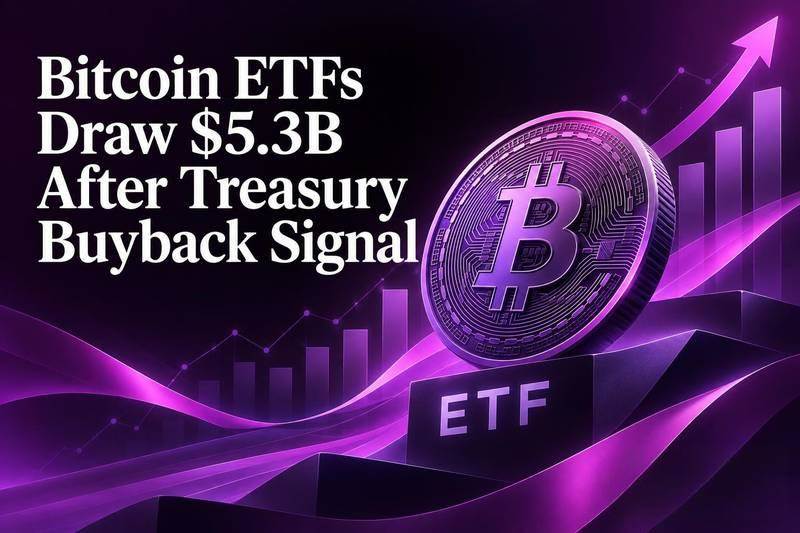 比特币ETF在财政部回购信号后吸引53亿美元资金