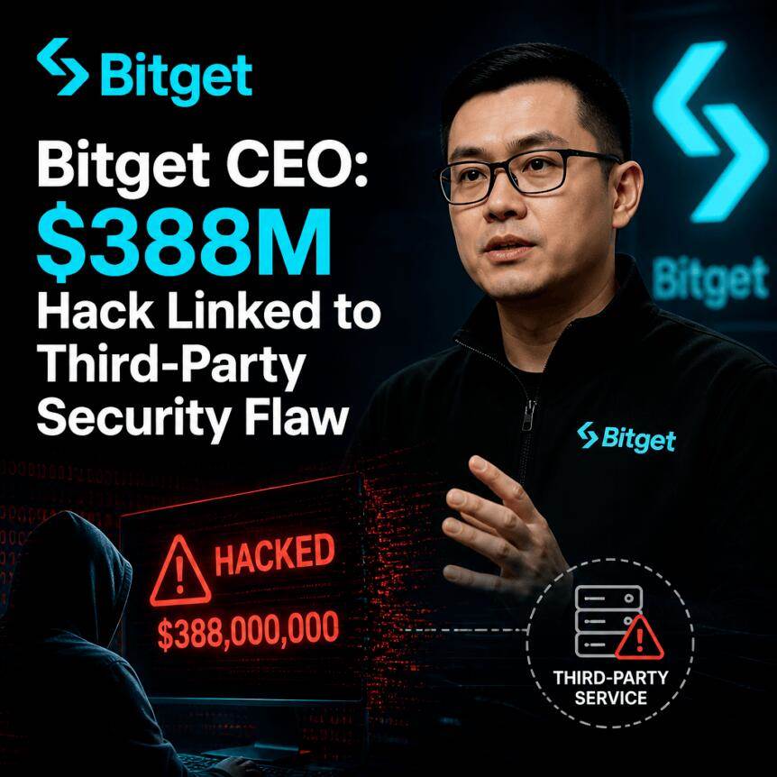 Bitget CEO：3.88亿美元黑客攻击事件与第三方安全漏洞有关