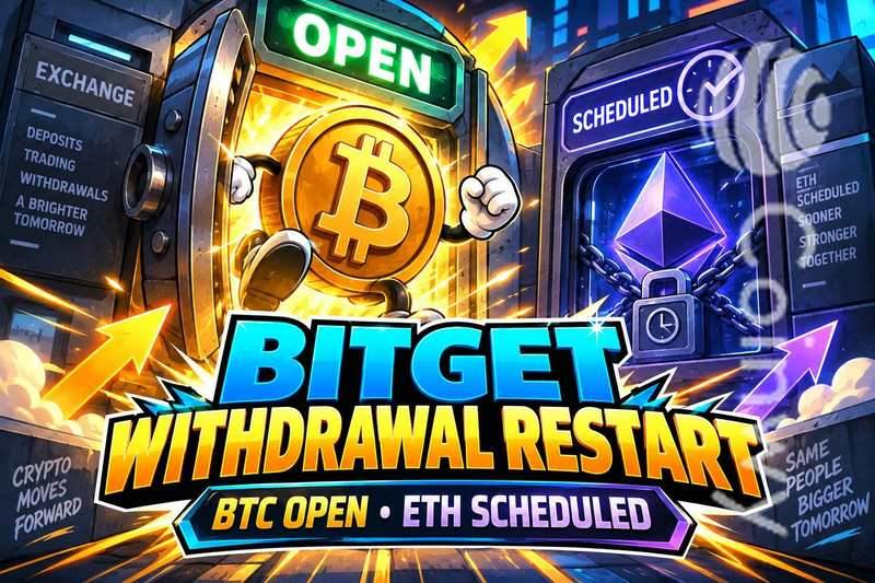Bitget重启提现：BTC开放，ETH排期