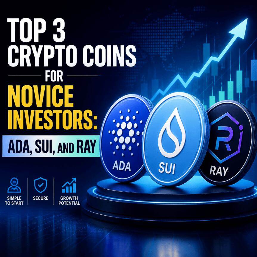新手投资者必看的三大加密货币：ADA、SUI 和 RAY