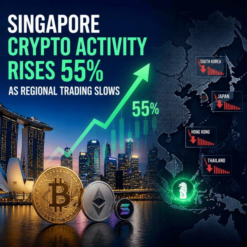 新加坡加密活动增长55%，区域交易放缓