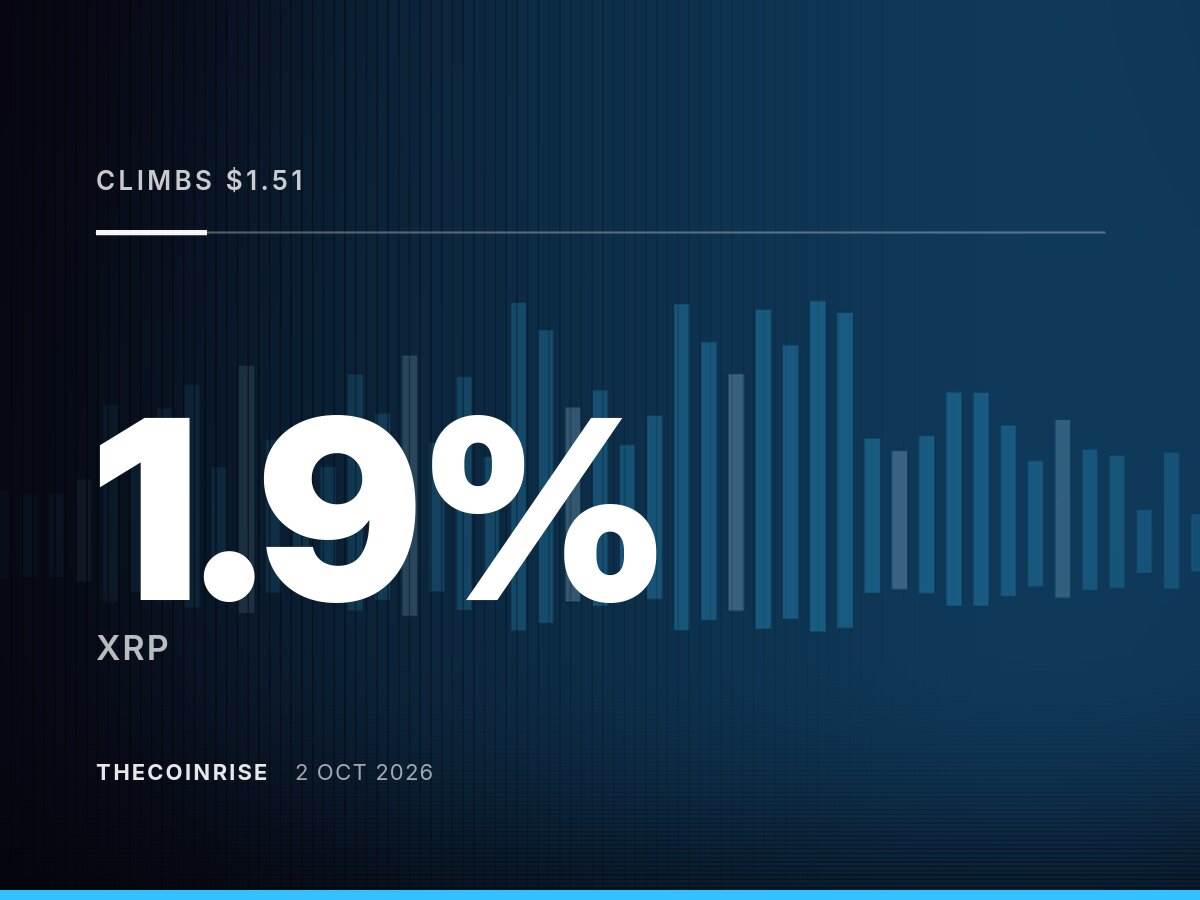 XRP上涨1.9%至1.51美元，Evernorth股东批准了通往纳斯达克的国库交易