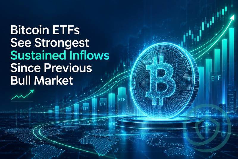 比特币ETF迎来上一轮牛市以来最强劲且持续的净流入