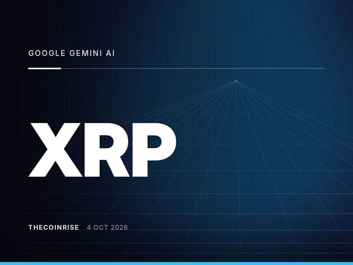Google Gemini AI模型预测：2026年10月底XRP价格将达1.66美元