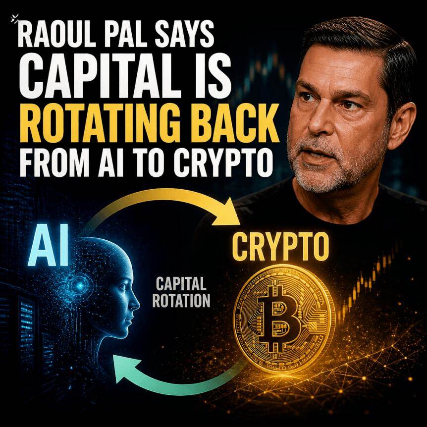 Raoul Pal称：资本正从AI重新转向加密货币