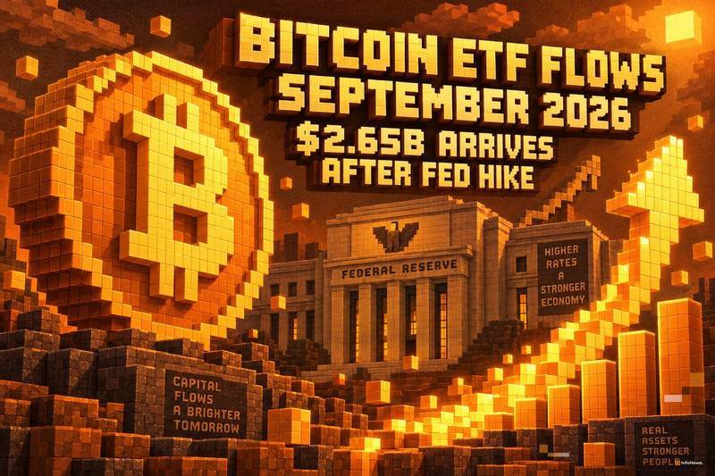 比特币ETF资金流向2026年9月：美联储加息后迎来26.5亿美元流入