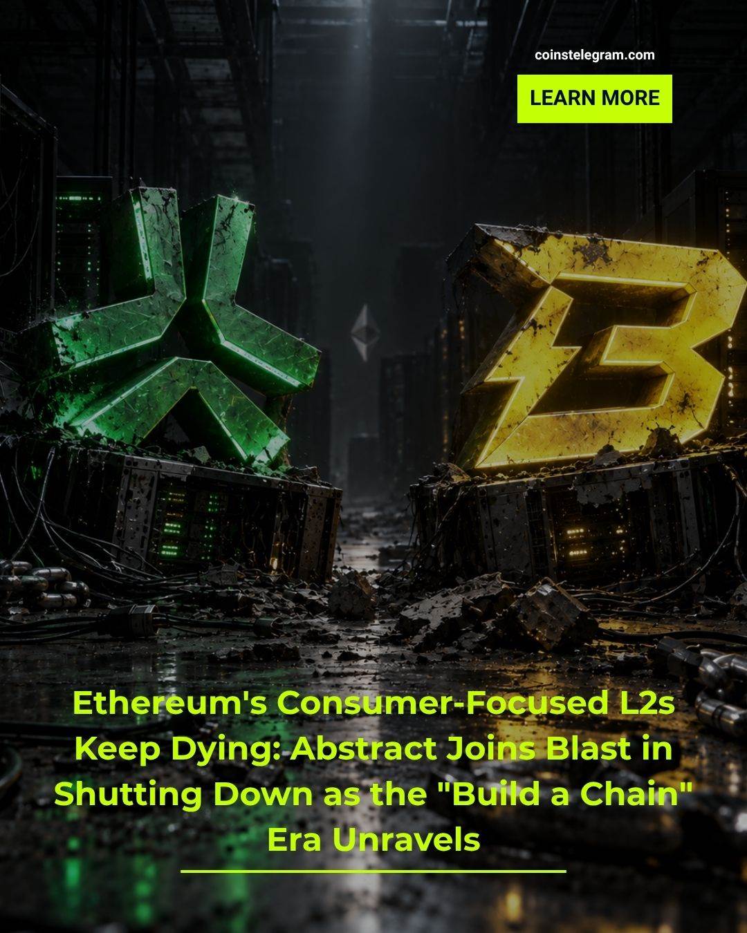 以太坊消费者导向的Layer 2项目持续消亡：Abstract加入Blast行列宣布停运，“构建独立链”时代正走向瓦解