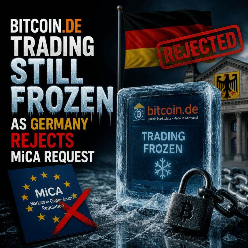 德国拒绝MiCA申请，Bitcoin.de交易仍冻结