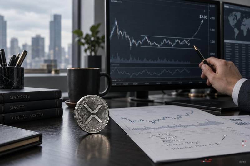 XRP窄幅整理：分析师关注潜在向2美元方向突破的可能