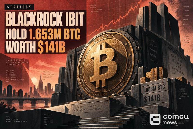 策略：贝莱德IBIT持有165.3万枚BTC，价值1410亿美元