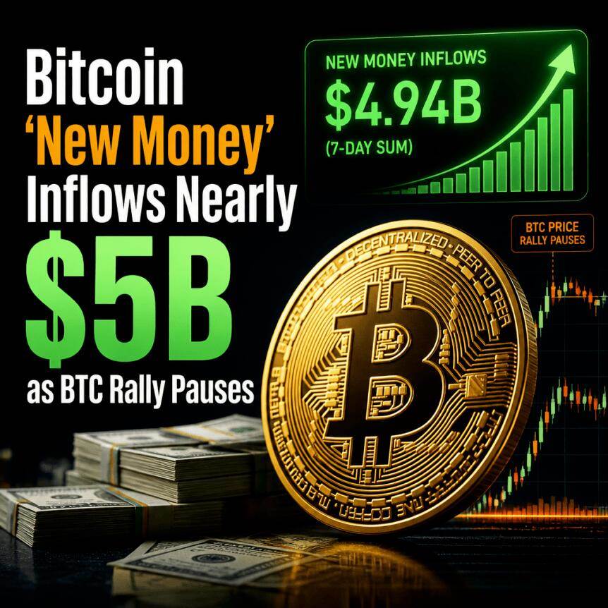 比特币“新资金”流入近50亿美元，BTC涨势暂歇