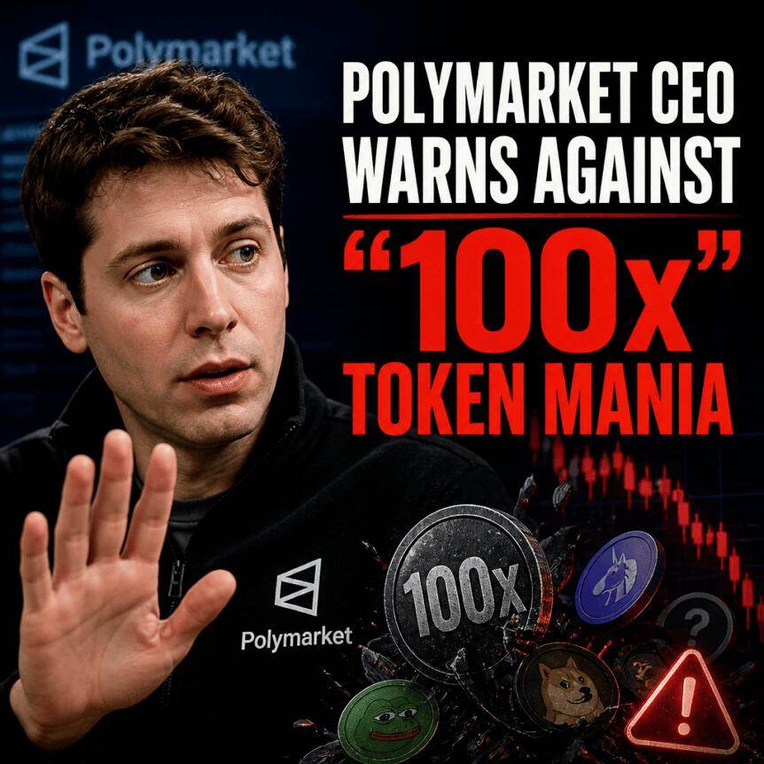 Polymarket CEO 警告警惕“百倍”代币狂热