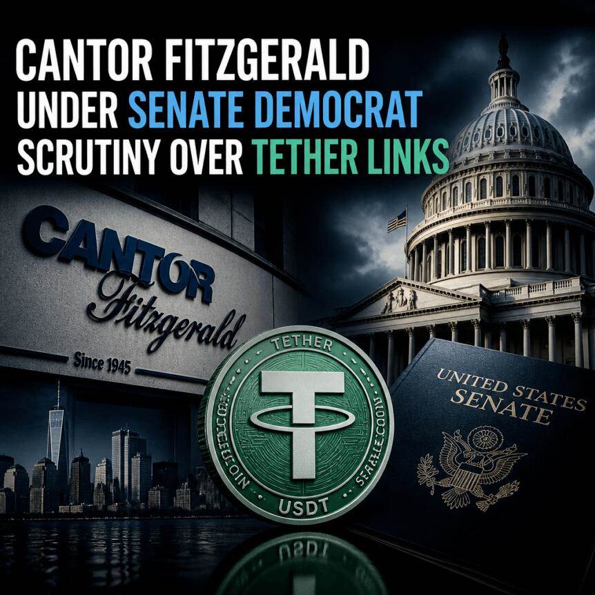 参议院民主党人因Tether关联问题对Cantor Fitzgerald展开审查