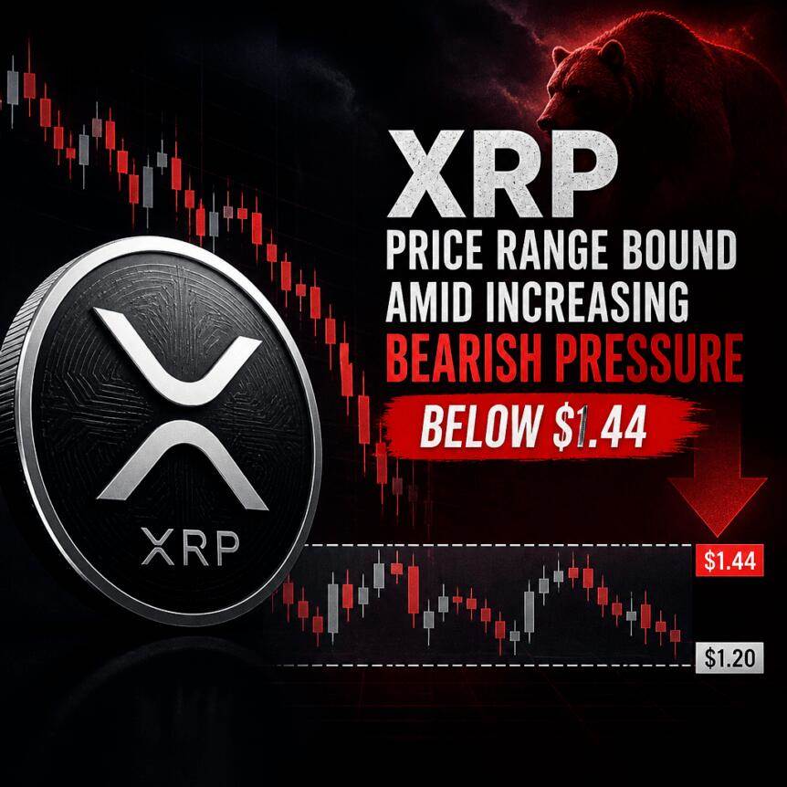 XRP价格在1.44美元下方承压，呈现看跌趋势