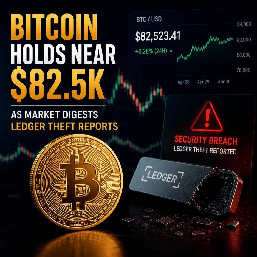 比特币在8.25万美元附近企稳，市场消化Ledger被盗报告