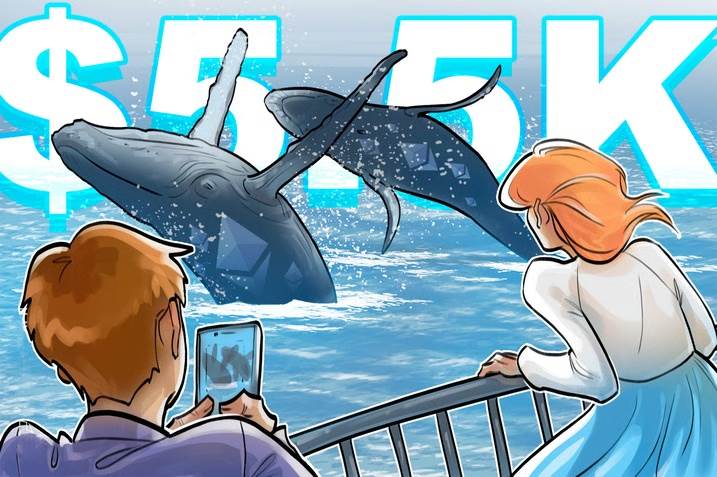 比特币鲸鱼将BTC换成ETH，交易员预计ETH价格将达到5.5万美元